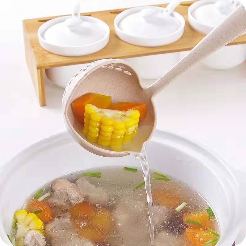 1Pc Two in One Multifunctional Cooking Colander Jungle Spoon Hot Pot Scoop Soup Noodles Dumplings Strainer Spoon Kitchen Tableware Tools