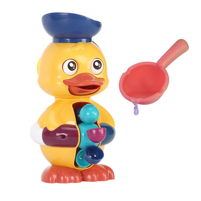 Summer Kids Shower Bath Toys Cute Yellow Duck Waterwheel  Toys Baby Faucet Bathing Water Spray Tool Dabbling Toy Baby Toys