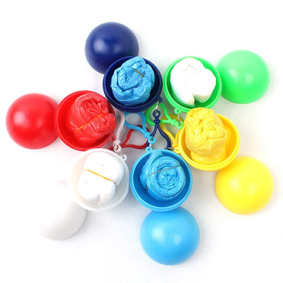 1 Pcs Portable raincoat disposable poncho unisex raincoat ball cape key ring ball