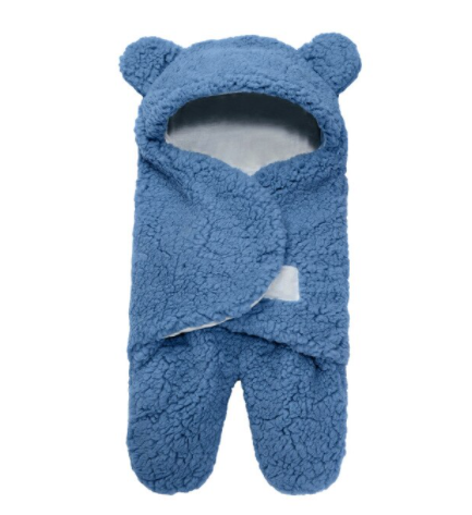 Baby Plush Sleeping Bag Newborn Cute Soft Sleeping Wrap Swaddle Baby Cute Receiving Blanket Sleeping Bag Sleep Sack (0-6 Month)