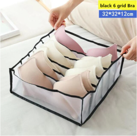 Grid Jeans Storage Box Closet Organizer Home Separation Bra Leggings Clothes Storage Case Drawer Wardrobe Divided Storage Bags