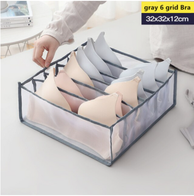 Grid Jeans Storage Box Closet Organizer Home Separation Bra Leggings Clothes Storage Case Drawer Wardrobe Divided Storage Bags