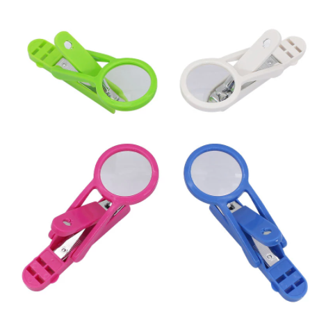 Portable Nail Clipper with Magnifying Glass Flip Magnifier Fingernail Cutter for Baby Old Man Finger Toe Manicure Pedicure Tool