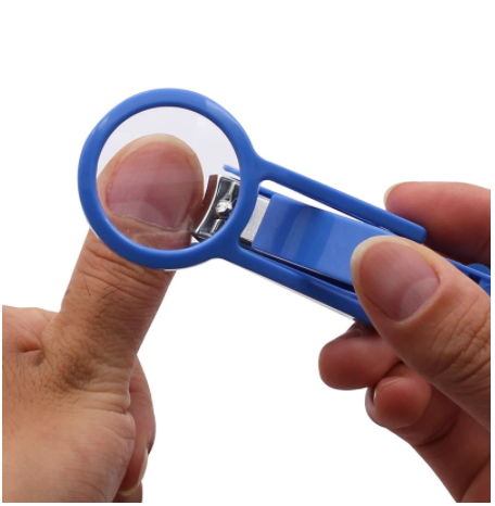 Portable Nail Clipper with Magnifying Glass Flip Magnifier Fingernail Cutter for Baby Old Man Finger Toe Manicure Pedicure Tool