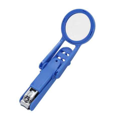 Portable Nail Clipper with Magnifying Glass Flip Magnifier Fingernail Cutter for Baby Old Man Finger Toe Manicure Pedicure Tool