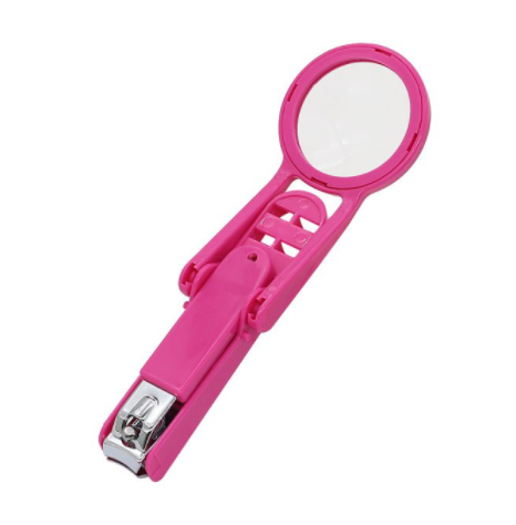 Portable Nail Clipper with Magnifying Glass Flip Magnifier Fingernail Cutter for Baby Old Man Finger Toe Manicure Pedicure Tool