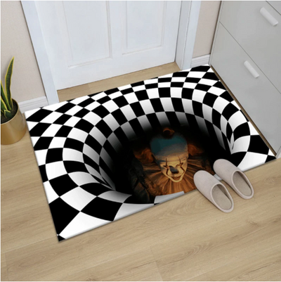 3D Illusion Rug Christmas Decoration Iiving Room Essentials Carpet In The Lounge Entrance Door For Home And Comfort Hallway Mat