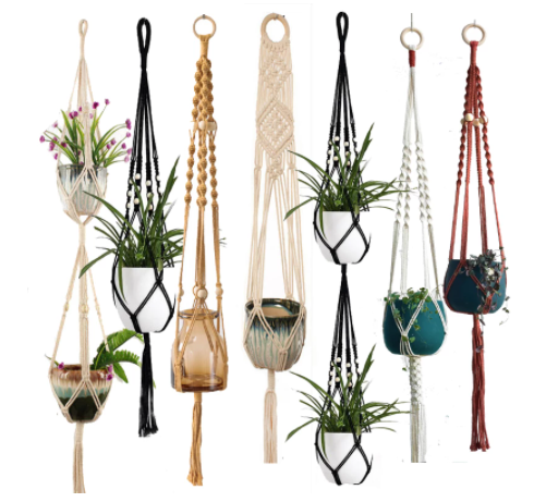 100% handmade macrame plant hanger flower /pot hanger for wall decoration countyard garden