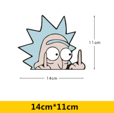 Car Stickers Rick Mort Cartoon Cute Lovely Funny Reflective Creative Decals For Windshield Auto Tuning Styling D20