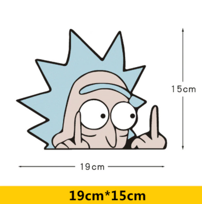 Car Stickers Rick Mort Cartoon Cute Lovely Funny Reflective Creative Decals For Windshield Auto Tuning Styling D20