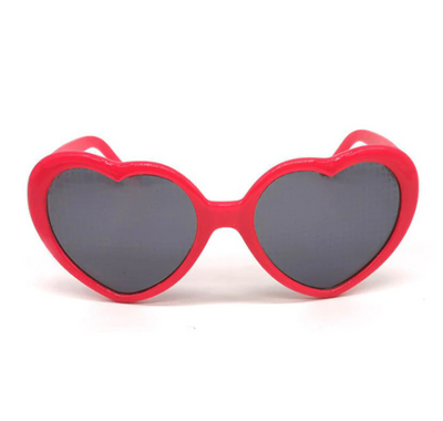 Love Heart Shaped Effects Glasses Watch The Lights Change to Heart Shape At Night Diffraction Glasses Women Fashion Sunglasses