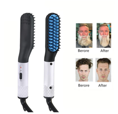 Electric 2 Modes Beard Straightener Multifunctional Hair Comb Curling Irons