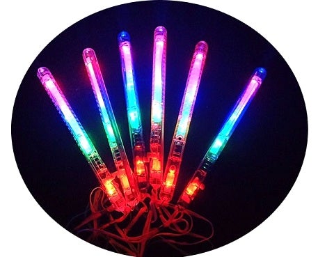 9" LED LIGHT UP FLASHING STICKS