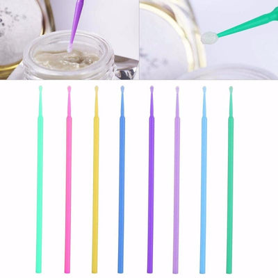 Multi-functon 8 Style Choose 100pcs Disposable Eyelash Extension Remover Tooth Applicators Microbrush Cotton Swabs Makeup Tools