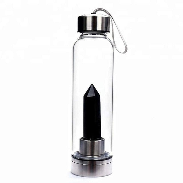 Healing Natural Quartz Water Bottle