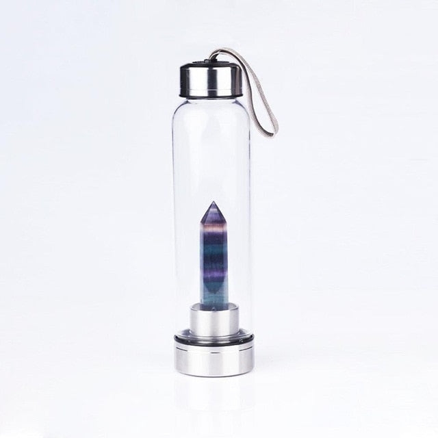 Healing Natural Quartz Water Bottle