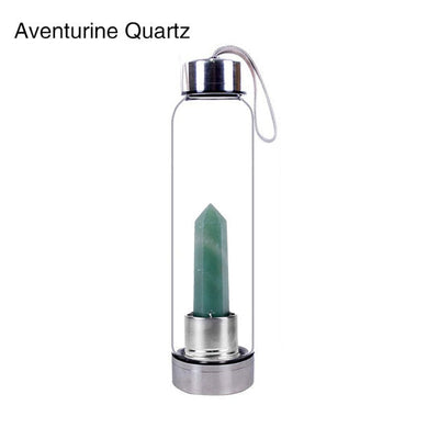 Healing Natural Quartz Water Bottle