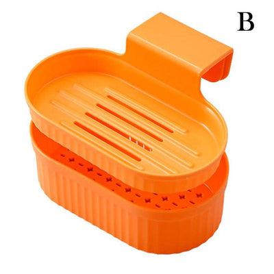 【2layers Drain Basket】Kitchen Sink Strainer Sink Drain Basket General Fruit Sink Shelf Leftover Tool Vegetable Storage And Double-layer Storage R8r9