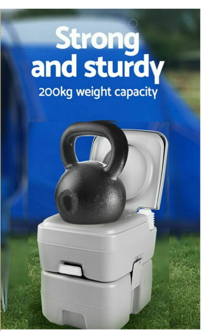 20L Outdoor Camping Portable Potty Toilet - With Water Flushing