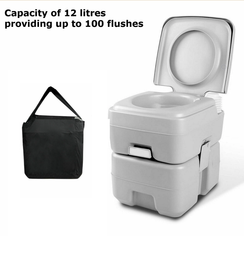 20L Outdoor Camping Portable Potty Toilet - With Water Flushing