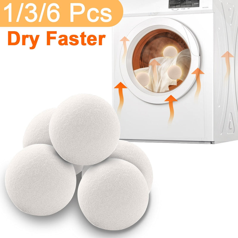 Reusable Wool Dryer Balls Magical Washing Tool for Washing Machine Cleaning Drying 4cm Fabric Softener Ball Laundry Balls