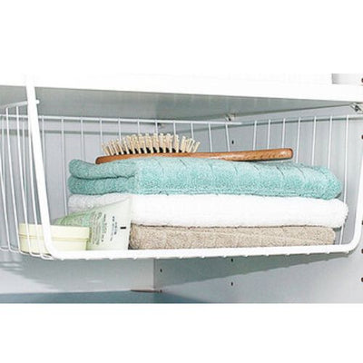 Storage Holder Under Table Basket Bedroom Kitchen Mesh Cabinet Hanging Shelf