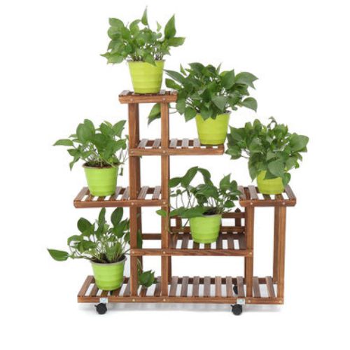 6 Tier Wooden Plant Flower Pot Stand