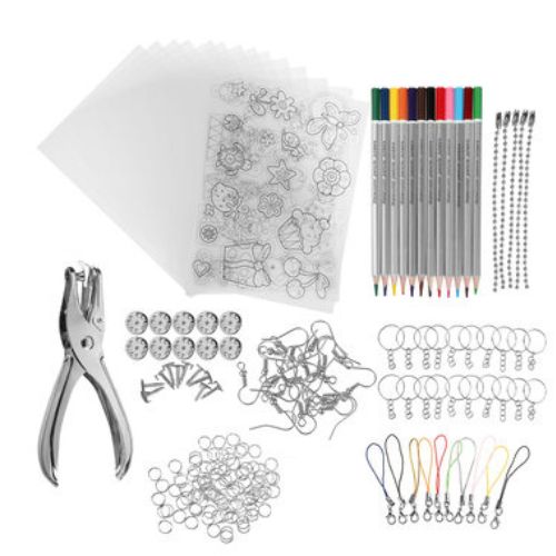 182Pcs Heat Shrink Plastic Sheets Kit Shrinky Art Paper