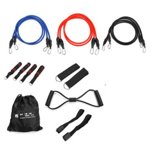 16PCS Men Home Resistance Bands Set Fitness Rubber Tubes