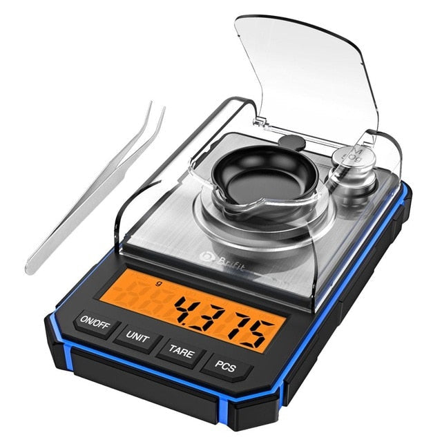 0.001g Digital Scale Portable Mini Scale Precise Graduation Professional Pocket Scale Milligram 50g Calibration Weights Tweezer