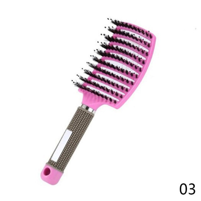 Curved Vented Professional Detangling Comb Portable Home Massage Hair Brush Styling Tools Fast Drying