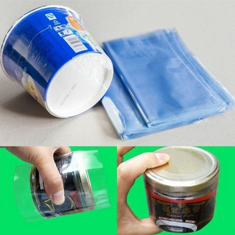 【PVC heat bag】PVC heat shrink film bag blower heat seal flat mouth blue transparent plastic bag heat shrink