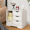 Side Table Drawers Nightstand Storage Cabinet