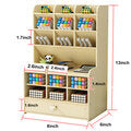 Pen Holder Wooden Pencil Storage Case Rack Drawer