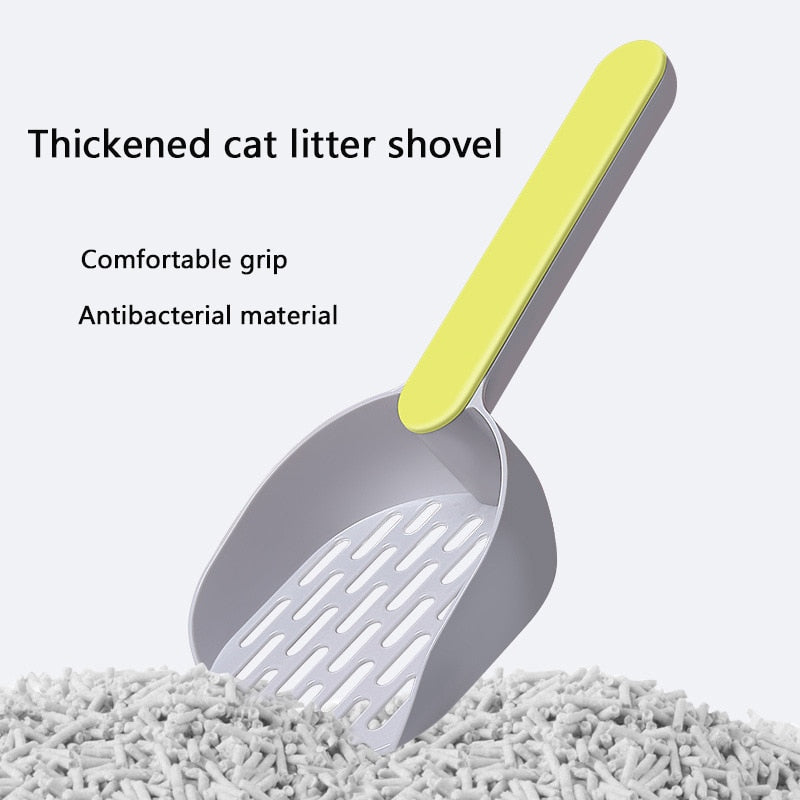 Cat Litter Shovel Plastic Cats Poop Scoop with Base Pet Cleanning Tool Cat Toilet Products Durable Litter Box Cleaner Shovel