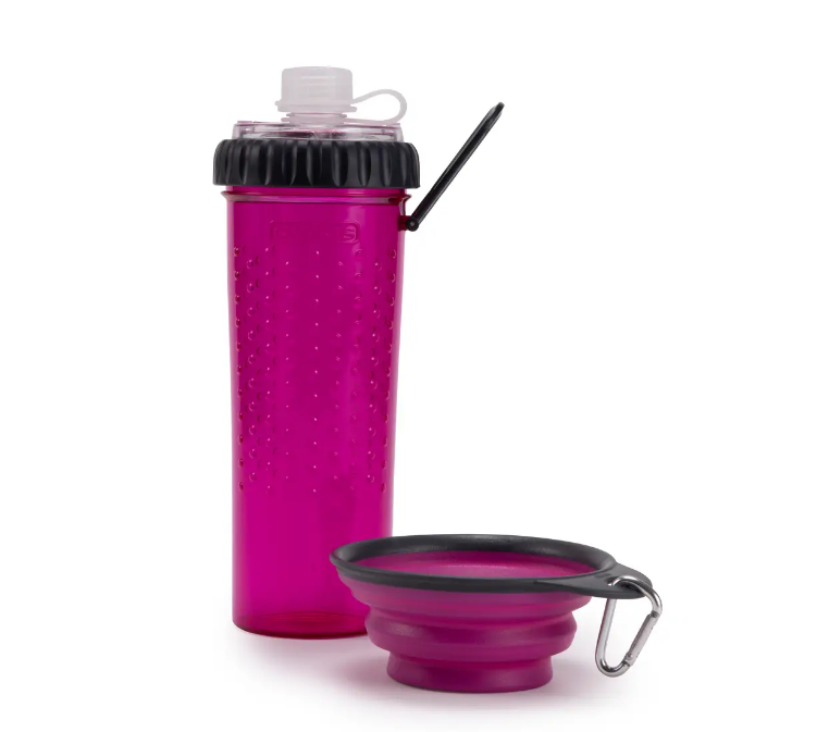 Dog Bowl Foldable Two-in-one Portable Outdoor Travel Water Bottle