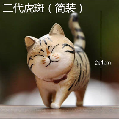 [mystery box!!!]mini kawaii bell cat Japan Anime lovely simulation animal Cat PVC action figure decoration toy collectible model kids toys gift