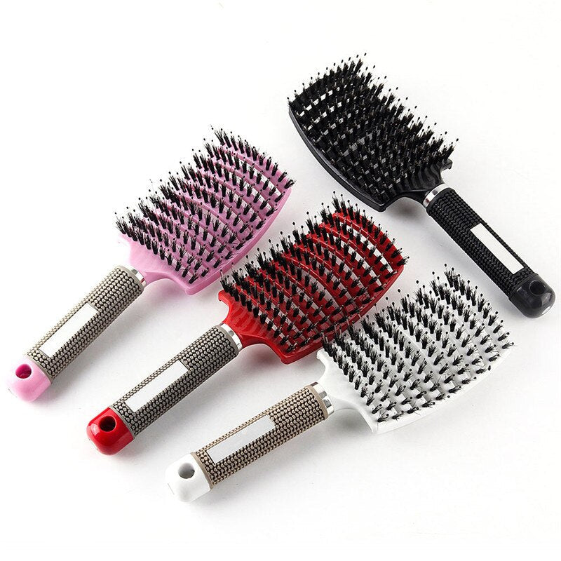 Curved Vented Professional Detangling Comb Portable Home Massage Hair Brush Styling Tools Fast Drying