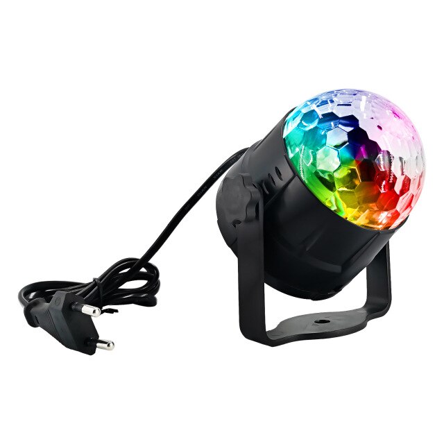 RGB Disco Ball Party Lights DJ Disco Light LED Projector Strobe Lamp Birthday Party Car Club Bar Karaoke Xmas Sound Activated