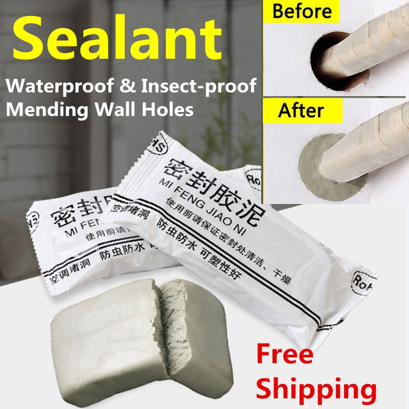 Wall Hole Sealing Glue Household Air-conditioning Mending Wall Hole Plasticine Waterproof Sewer Pipe Sealing Mud Sealant House