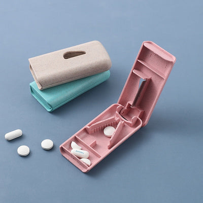 Useful Portable Splitter Pill Case Pill Medicine Storage Box Tablet Cutter Pill Holder Cutter Divider Nurse Supplies