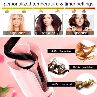 Hair curler 2021 latest anti perm curler, automatic rotation curler, curling irons ceramic heating curler, hair styling tool.