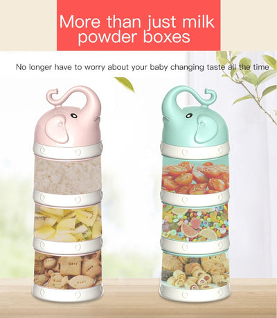 New Baby Milk Powder Box Portable Outdoor Travel Large-capacity Sealed Sub-packing Food Storage Tank Toddler Milk Powder Box