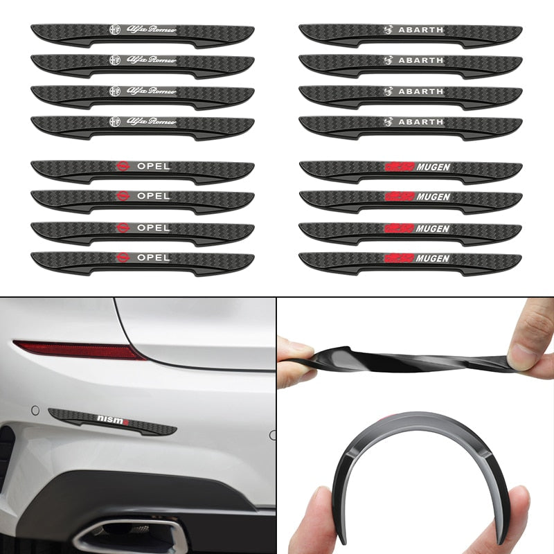 4PCS Car Door Body Anti-collision Bumper Strip Protector Sticker For Chevrolet Toyota Volkswagen Peugeot Mercede Ford Nissan KIA