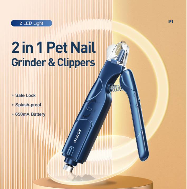 2 in 1 Dog Nail Grinder & Clippers Rechargeable Nail Grinder for Dogs Pet Cat Claw Nail Cutter Scissors for Dog Supplies