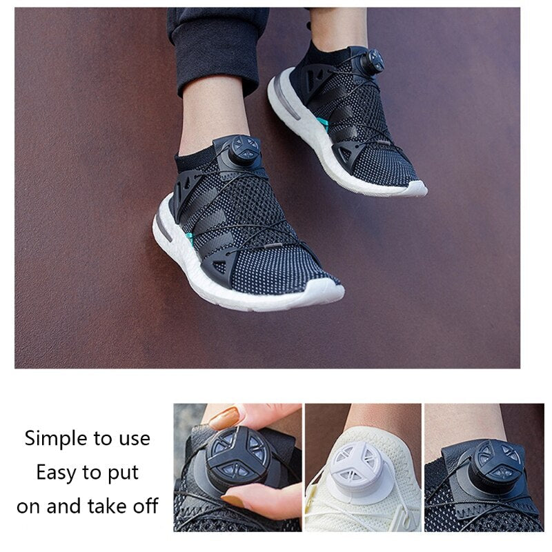 Automatic Lacing Device Rotating Shoelaces Artifact Revolving Buckle Tool Tight-loose Buckle Fast Rotate Button 2022 New