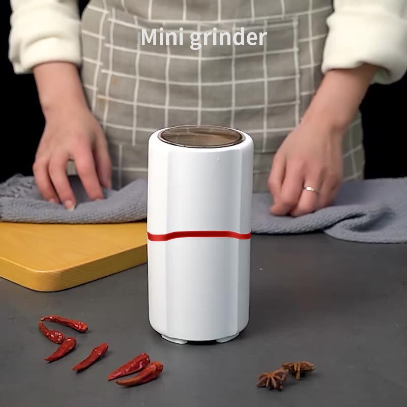 Electric Coffee Grinder Stainless Steel Herb Salt Pepper Spice Nut Cereal Mini Powder Grinder Kitchen Mill Grinding Machine