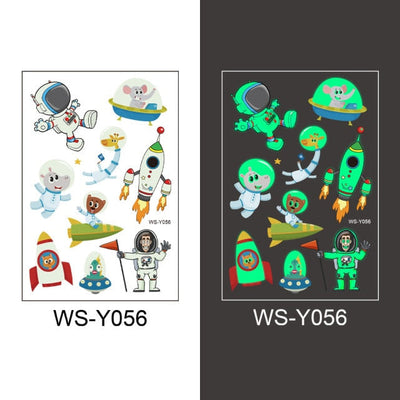 Tattoo Stickers Luminous Child Kid Temporary Fake Tattoos Glow Paste on Face Arm Leg for Children Body Art Mermaid Sticker