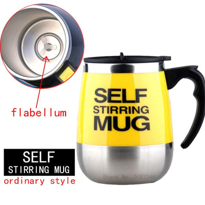 New Automatic Self Stirring Magnetic Mug Creative Stainless Steel Coffee Milk Mixing Cup Blender Lazy Smart Mixer Thermal Cup-z