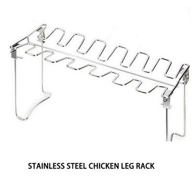 Stainless Steel Chicken Wing Leg Rack Grill Holder Rack with Drip Pan for BBQ Multi-Purpose Chicken Leg Oven Grill Rack